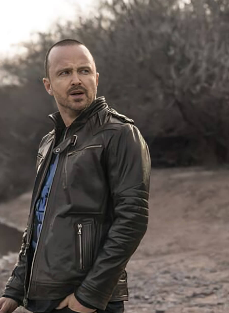 Harpoon Jesse Pinkman Inspired Black Real Leather Leather Jacket - Breaking Bad Style