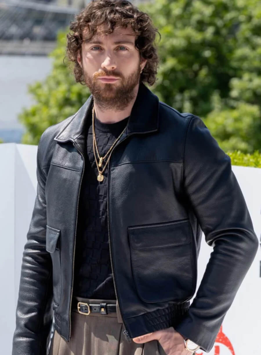 Harpoon Jamie Inspired Black Leather Jacket - 28 Years Later Style