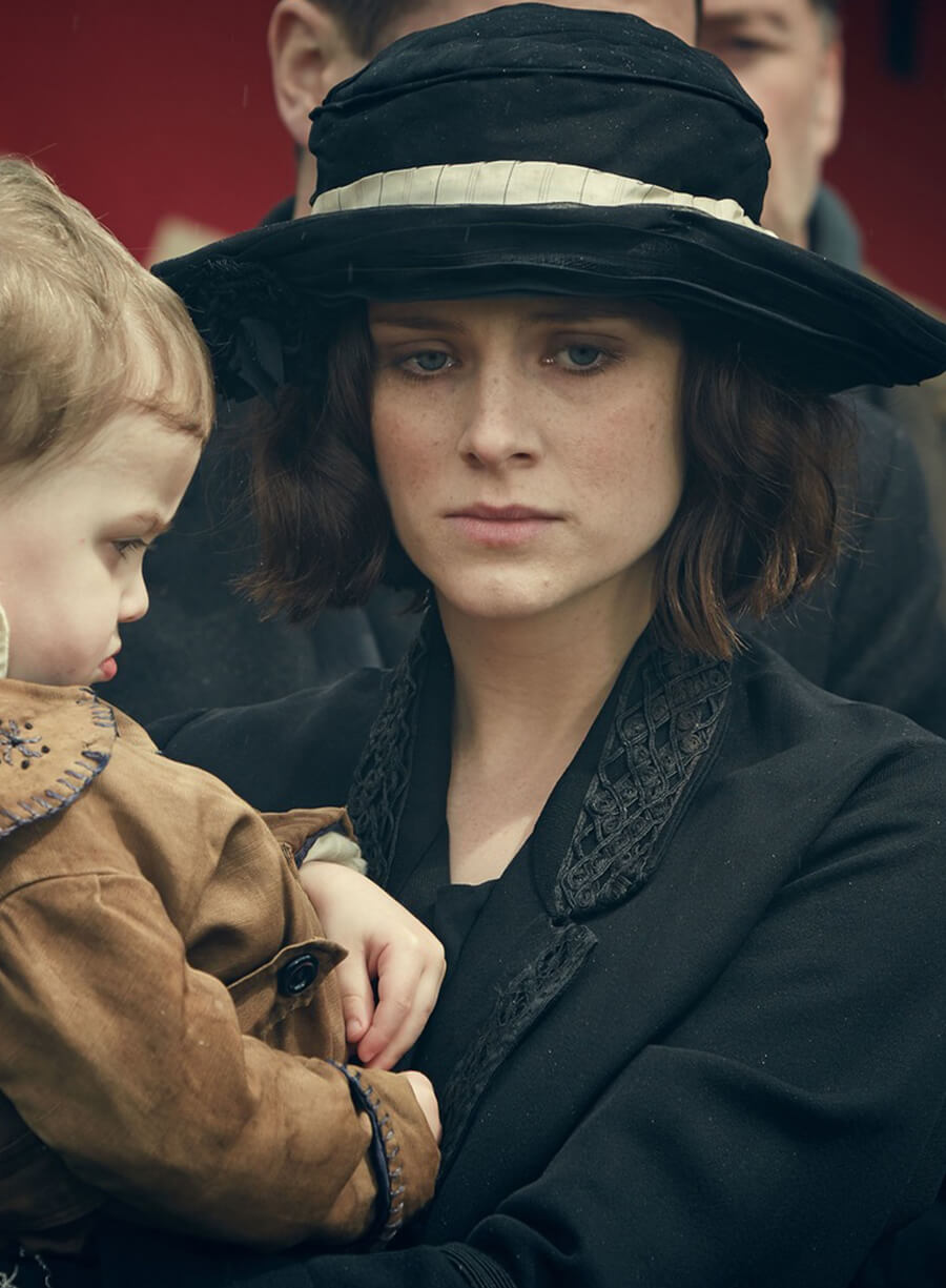 Harpoon Ada Shelby Inspired Black Coat - Peaky Blinders Style