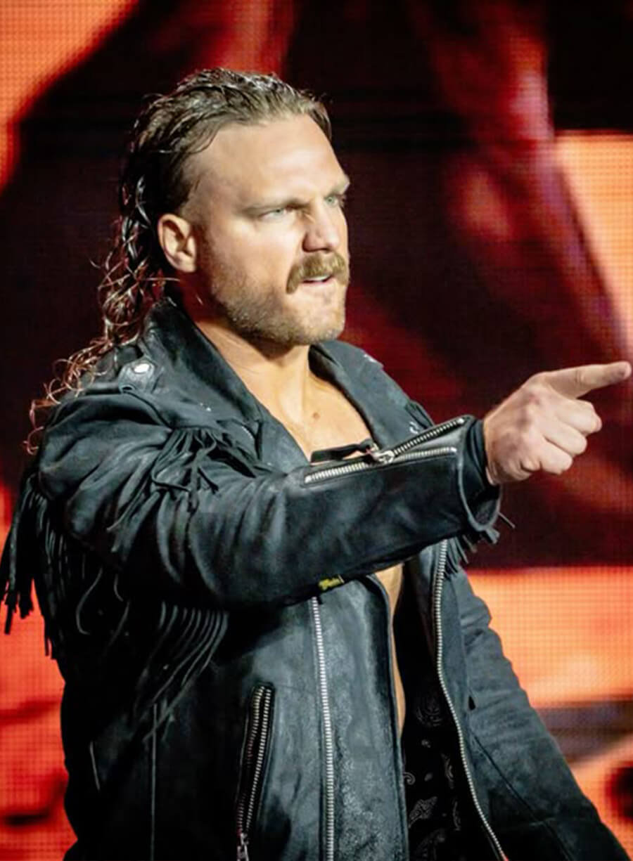 Harpoon Adam Page Hangman Suede Fringe Inspired Black Suede Leather Leather Jacket