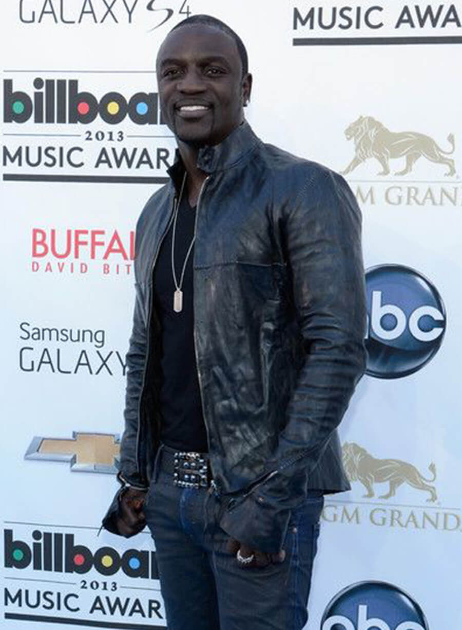 Harpoon Akon Inspired Black Leather Jacket