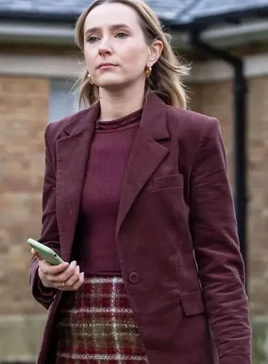 Harpoon Alison Brooks Inspired Maroon Leather Jacket - Code Of Silence Style