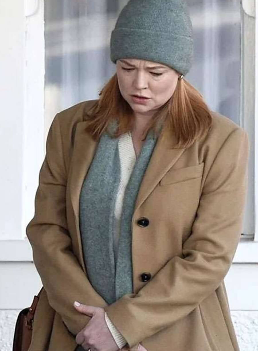Harpoon Marissa irvine Inspired Brown Wool Fabric Coat - All Her Fault Style
