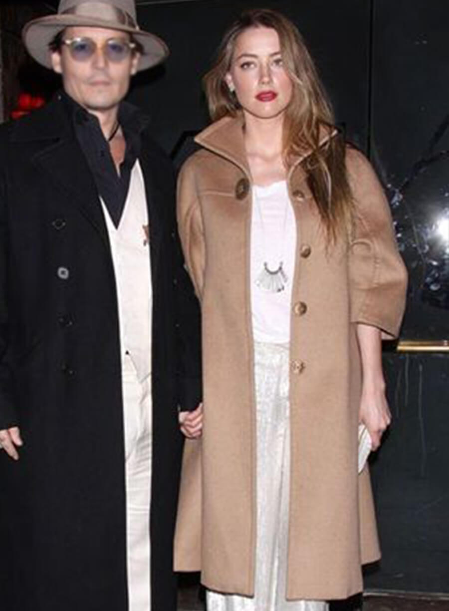 Harpoon Amber Heard Inspired Brown Coat