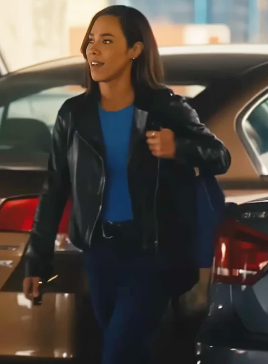 Harpoon Amber Oliveras Inspired Black Leather Jacket - Countdown 2025 Style