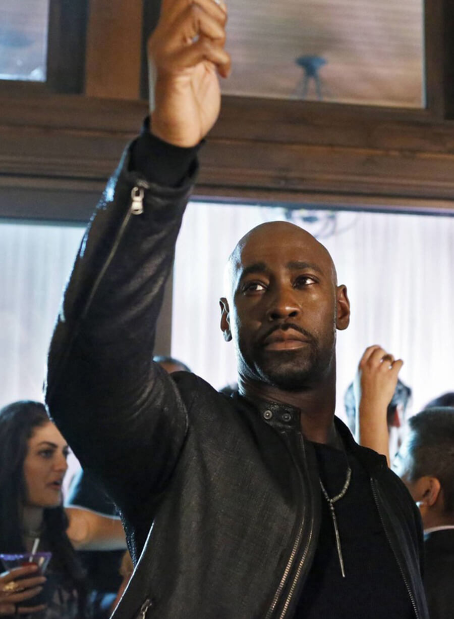 Harpoon Amenadiel Inspired Black Leather Jacket - Lucifer S02 Style