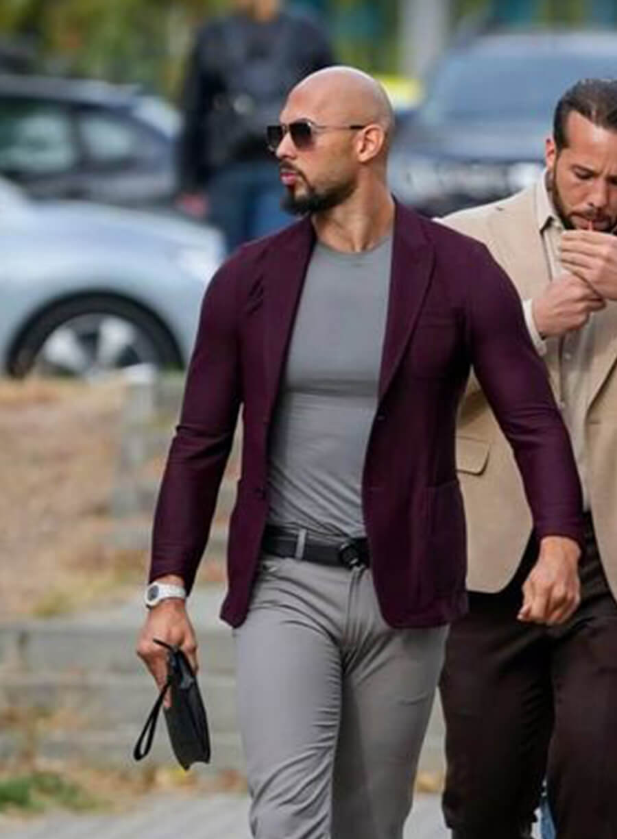 Harpoon Andrew Tate Inspired Maroon Leather Jacket