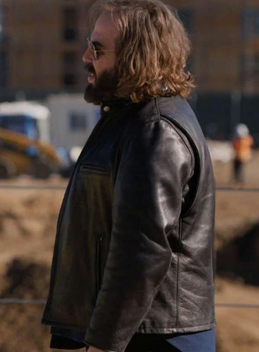 Harpoon Angus Sampson Inspired Black Leather Jacket - The Lincoln Lawyer S02 Style
