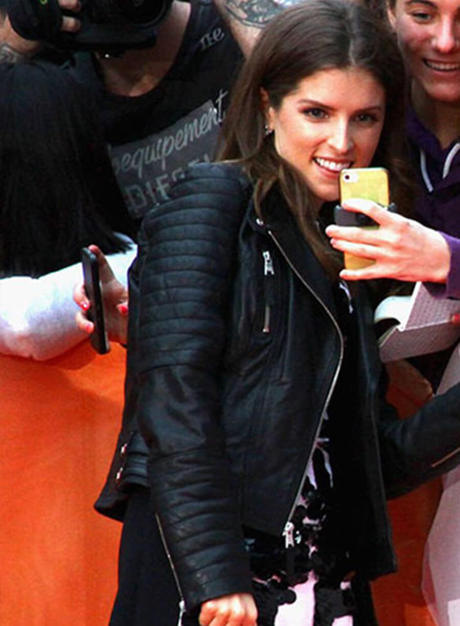 Harpoon Anna Kendrick Inspired Black Leather Jacket