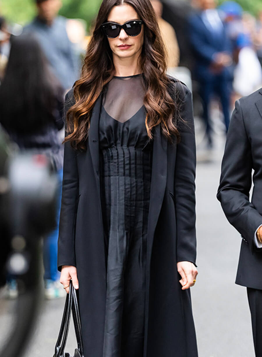 Harpoon Andrea Sachs Inspired Black Quality Fabric Coat - The Devil Wears Prada 2 Style
