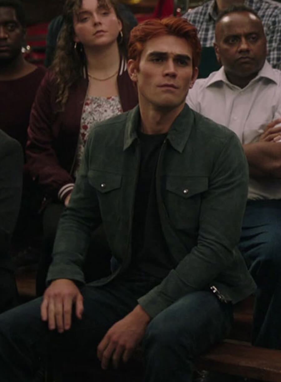 Harpoon Archie Andrews Inspired Grey Leather Jacket - Riverdale Style