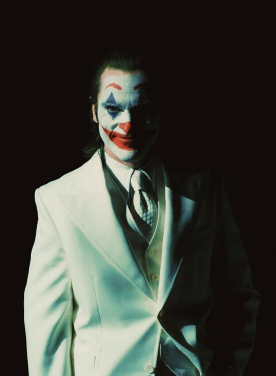 Harpoon Arthur Fleck Inspired White Suiting Fabric Leather Jacket - Joker: Folie � Deux Style