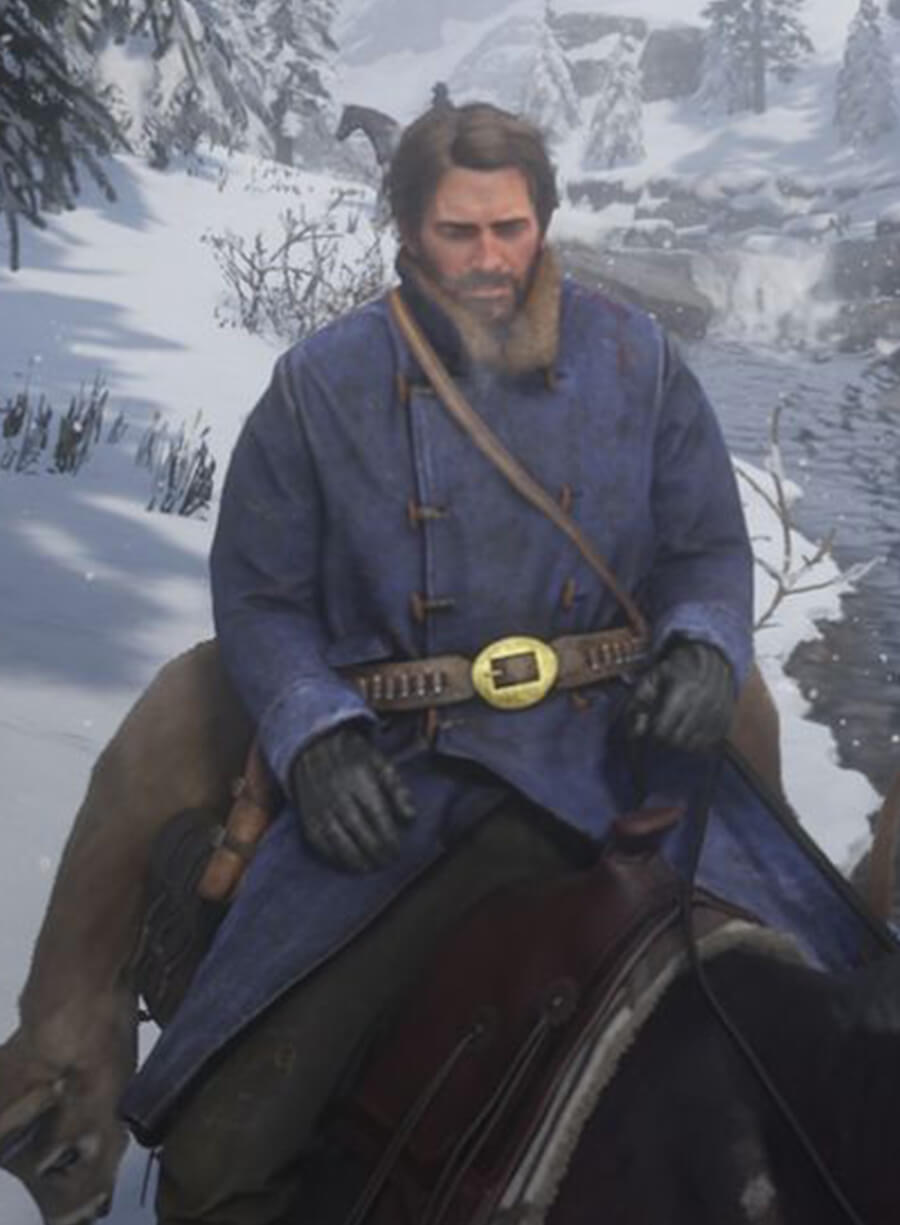 Harpoon Arthur Morgan Inspired Blue Coat - Red Dead Redemption Style