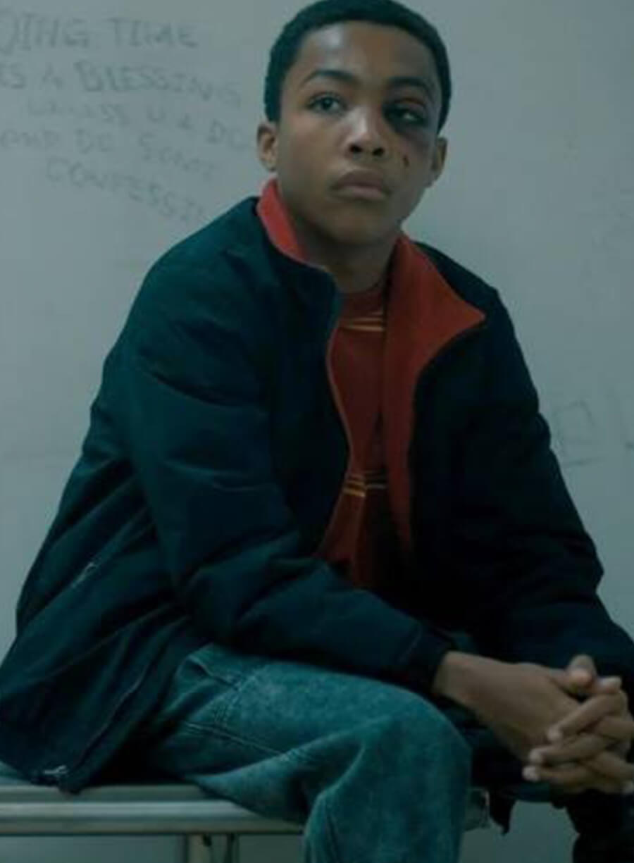 Harpoon Kevin Richardson Inspired Black Leather Jacket - When They See Us Style