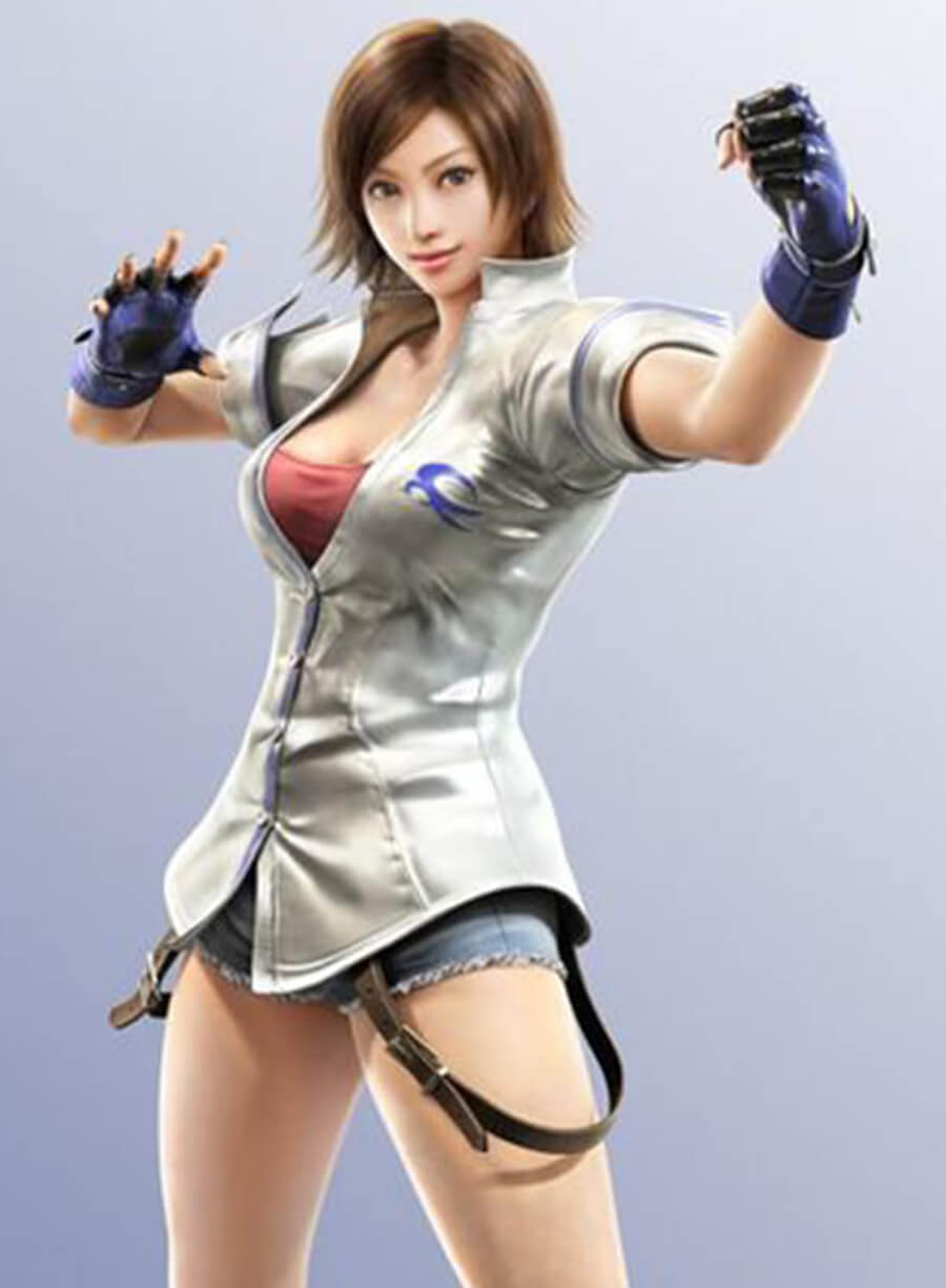 Harpoon Asuka Kazama Inspired White Leather Jacket - Tekken 7 Style