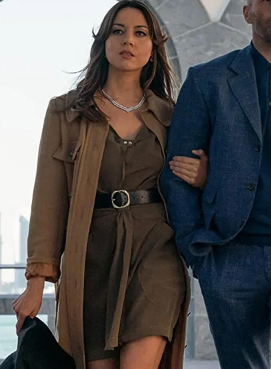 Harpoon Sarah Fidel Inspired Brown Coat - Operation Fortune Ruse de guerre Style