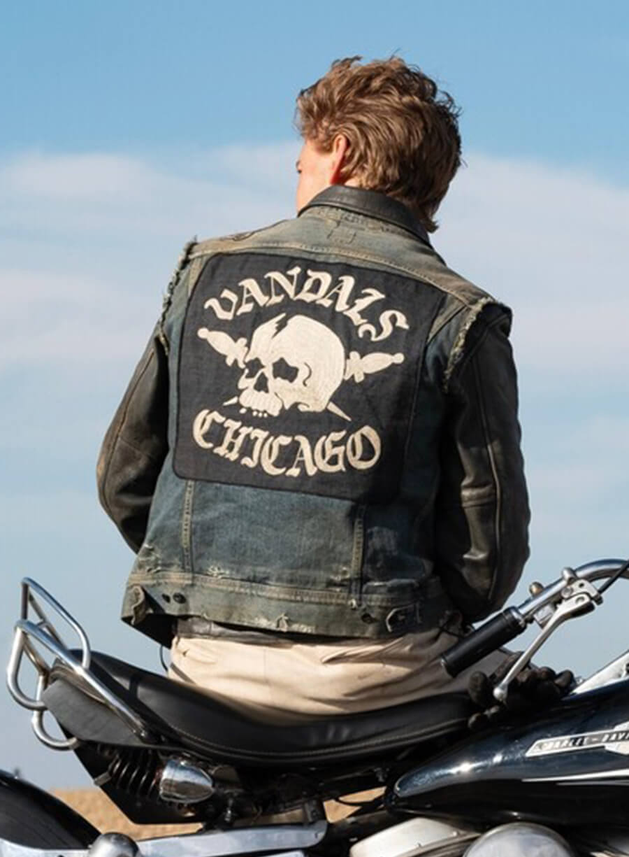 Harpoon Benny Inspired Blue Biker Jacket - The Bikeriders Style