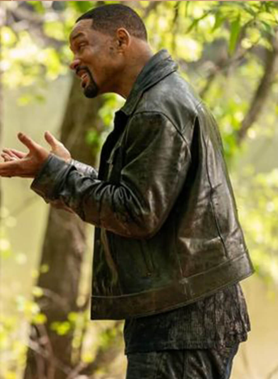 Harpoon Detective Mike Lowrey Inspired Black Genuine Leather Leather Jacket - Bad Boys Ride or Die Style