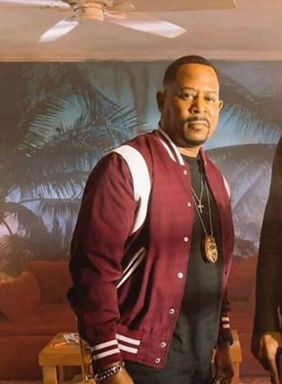 Harpoon Marcus Miles Burnett Inspired Maroon Wool Jacket - Bad Boys Ride or Die Style
