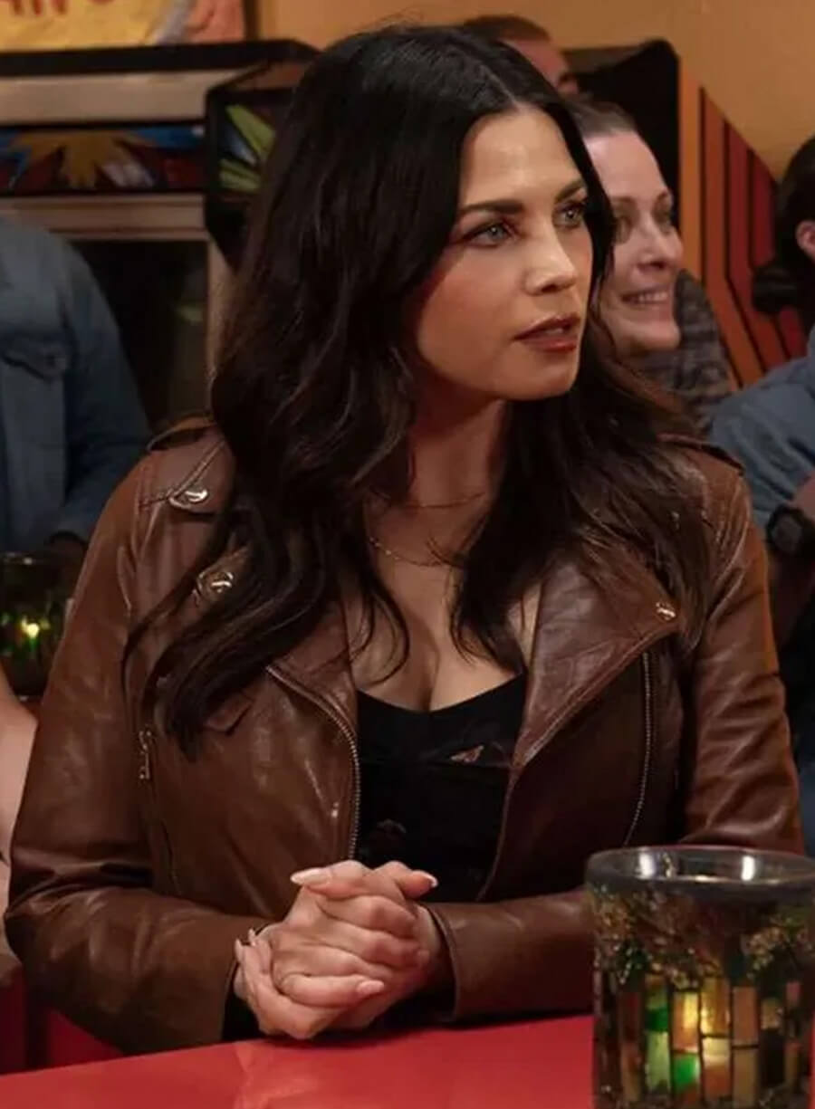 Harpoon Bailey Nune Inspired Maroon Leather Jacket - The Rookie S07 Style