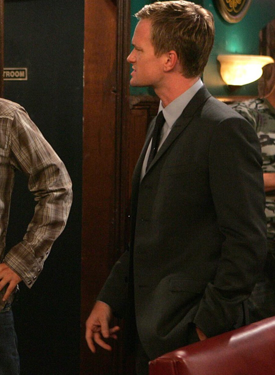 Harpoon Barney Stinson Inspired Black Leather Jacket - How I met Your Mother S03 Style