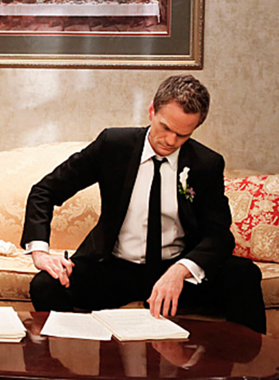 Harpoon Barney Stinson Inspired Black Leather Jacket - How I met Your Mother S09 Style
