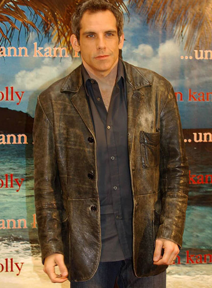 Harpoon Ben Stiller Blazer Inspired Black Leather Jacket