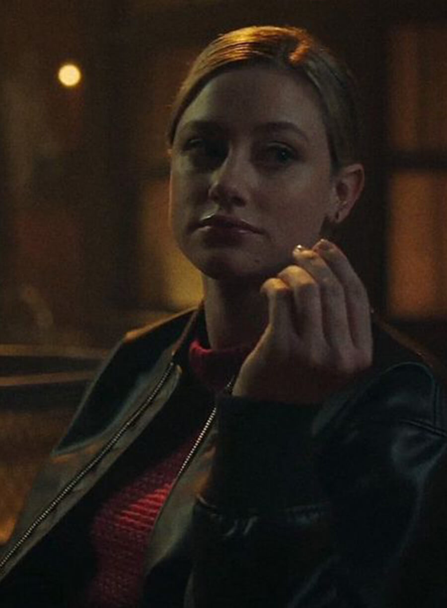 Harpoon Betty Cooper Inspired Black Bomber Jacket - Riverdale Style