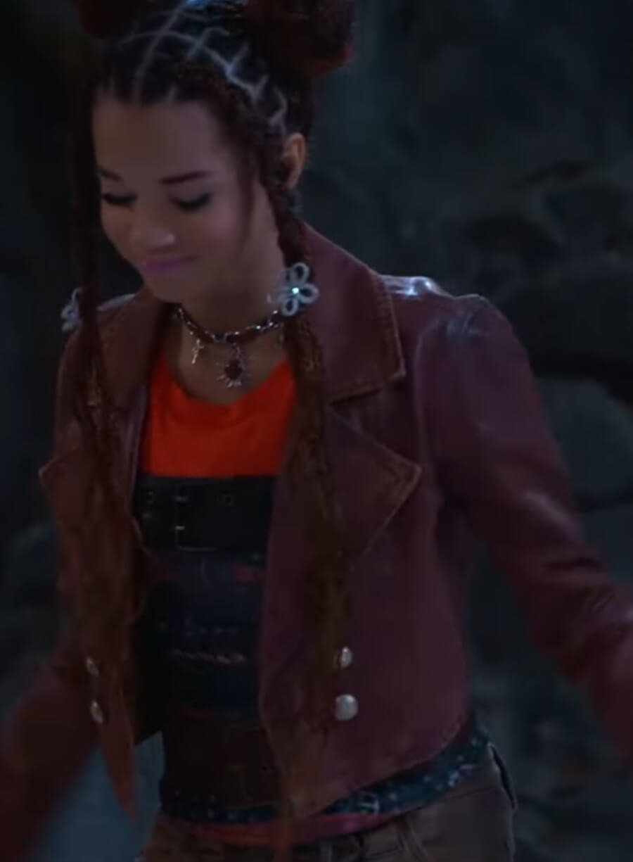 Harpoon Billie Inspired Brown Leather Jacket - Wizards Beyond Waverly Place Style