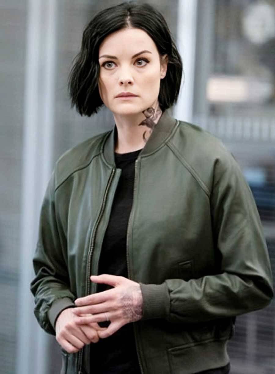 Harpoon Jane Doe Inspired Green Real Leather Leather Jacket - Blindspot Tv Series Style
