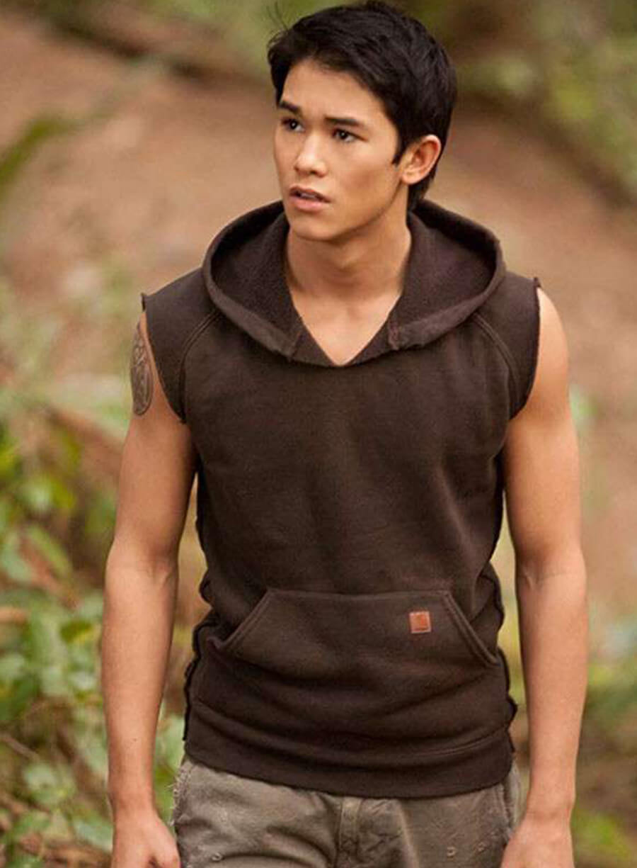 Harpoon Seth Clearwater Inspired Brown Fleece Hooded Jacket - The Twilight Saga Breaking Dawn Style