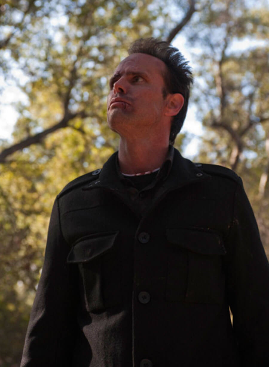 Harpoon Boyd Crowder Inspired Black Wool Fabric Coat - Justified Style