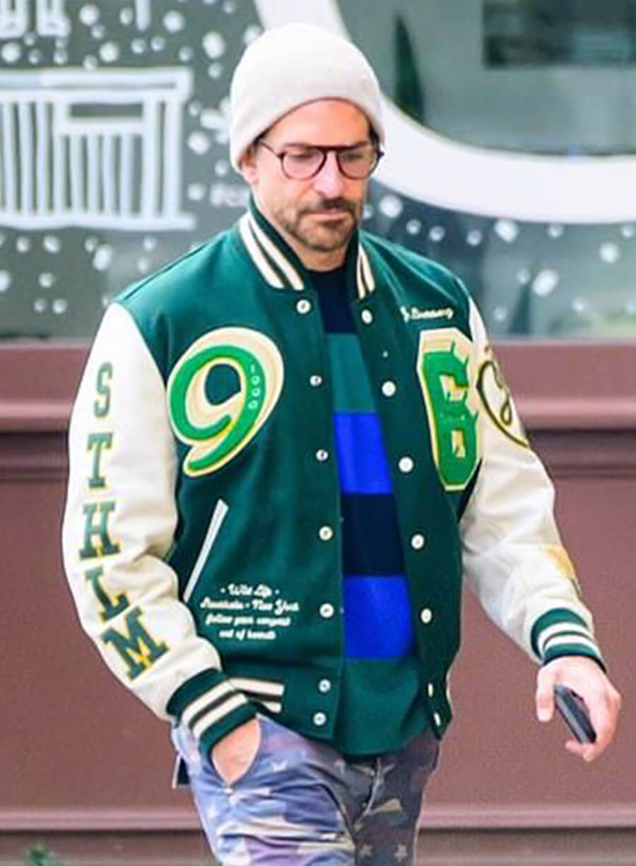 Harpoon Bradley Cooper Inspired Green Varsity Jacket