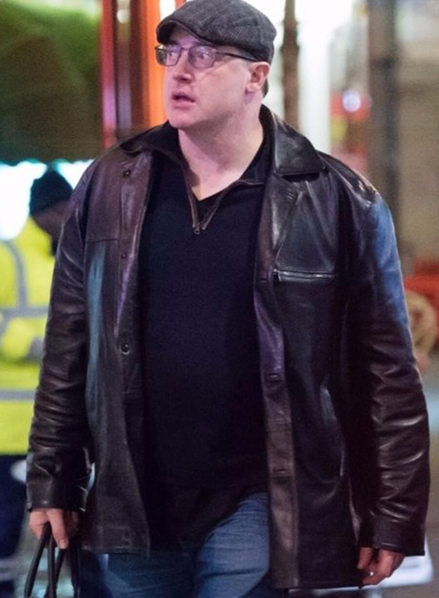 Harpoon Brendan Fraser Inspired Black Leather Jacket