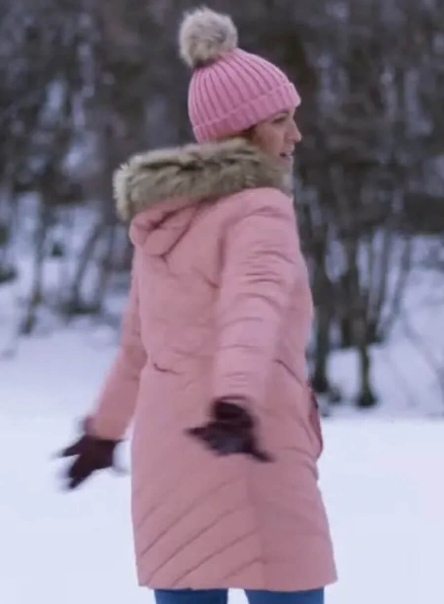 Harpoon Brittany Snow Pink Puffer Inspired Pink Leather Jacket