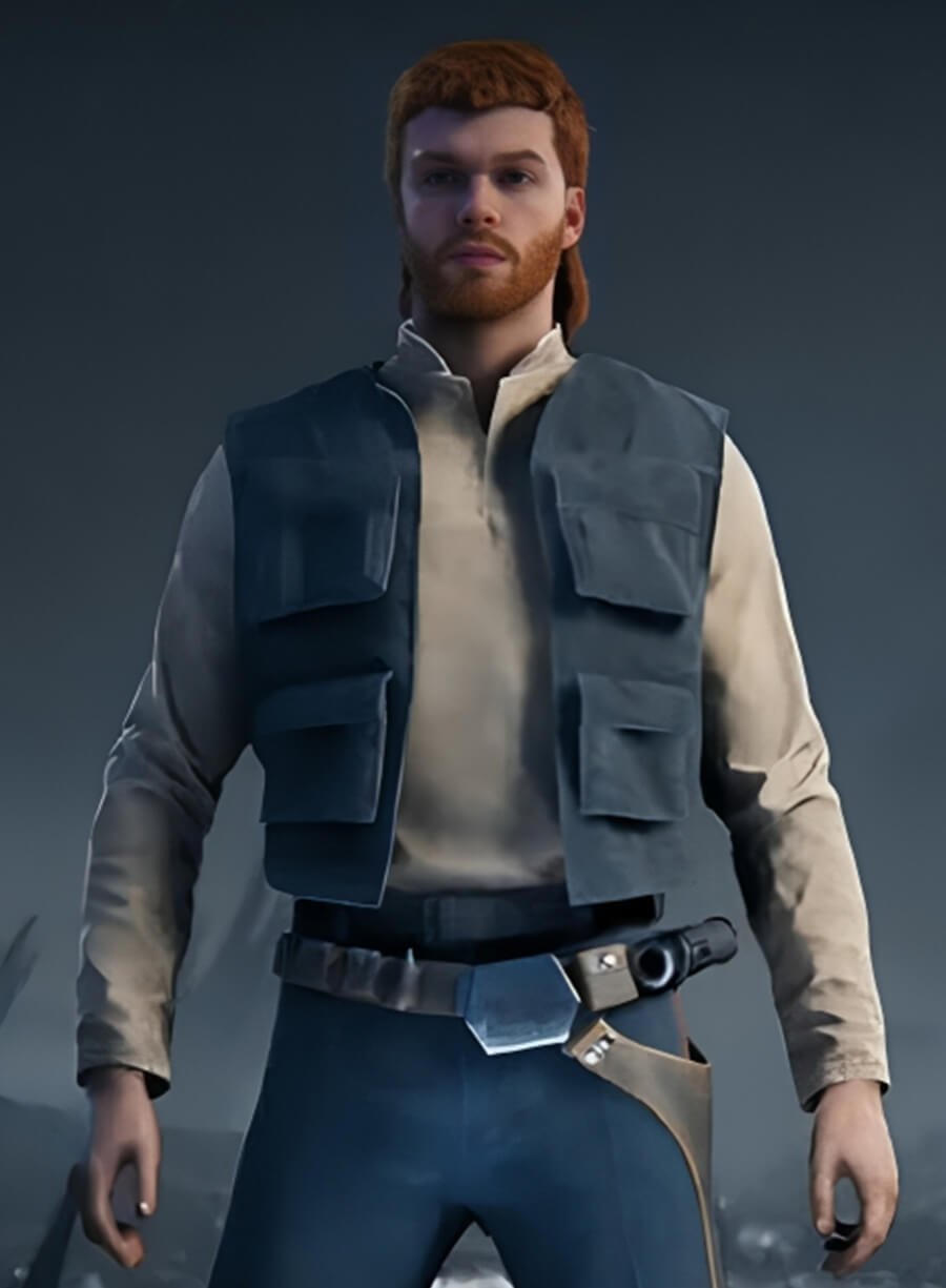 Harpoon Cal Kestis Inspired Blue Cotton Jacket - Star Wars Jedi Survivor Style