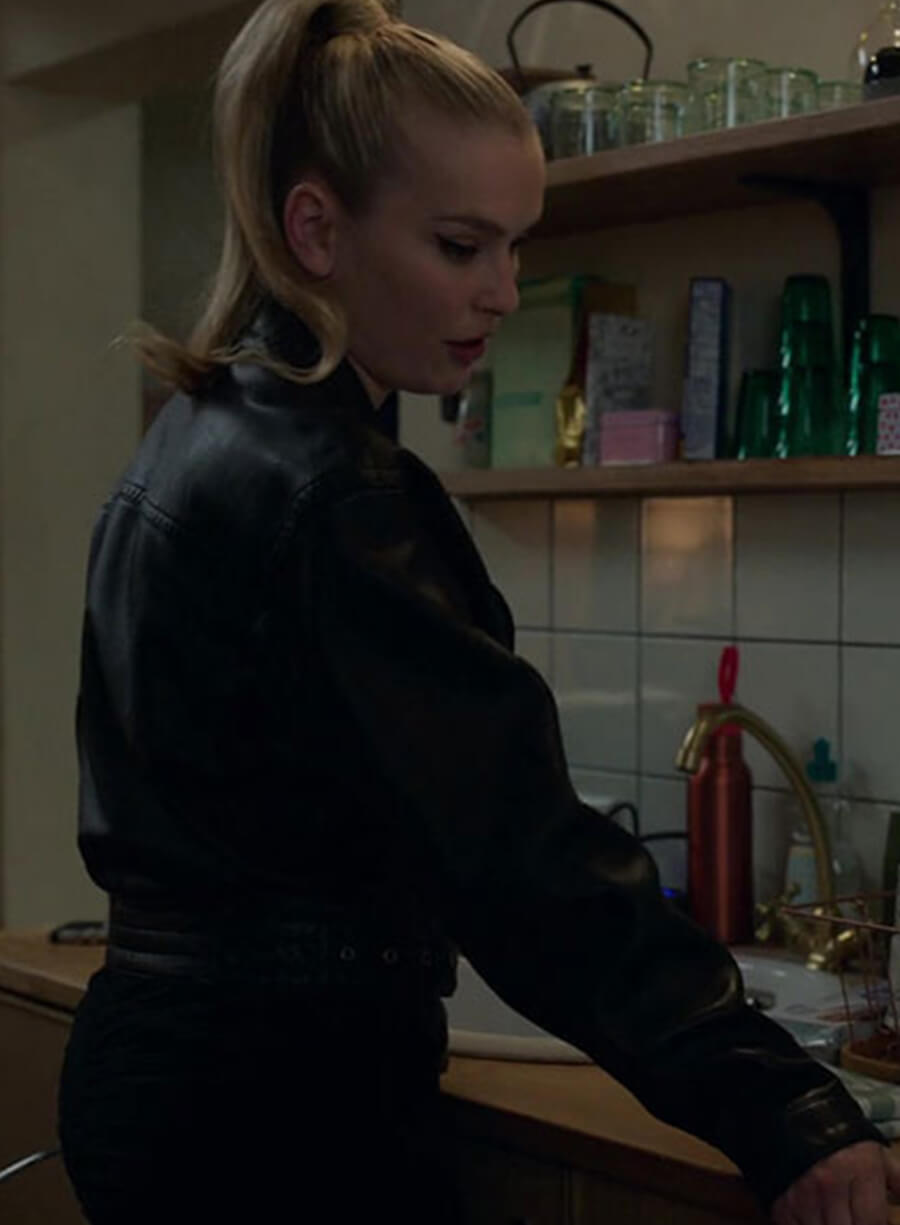 Harpoon Camille Inspired Black Leather Jacket