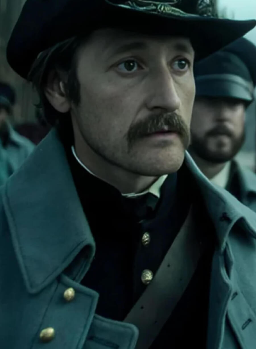 Harpoon Captain Edmund Dellinger Inspired Grey Wool Fabric Coat - American Primeval 2025 Style
