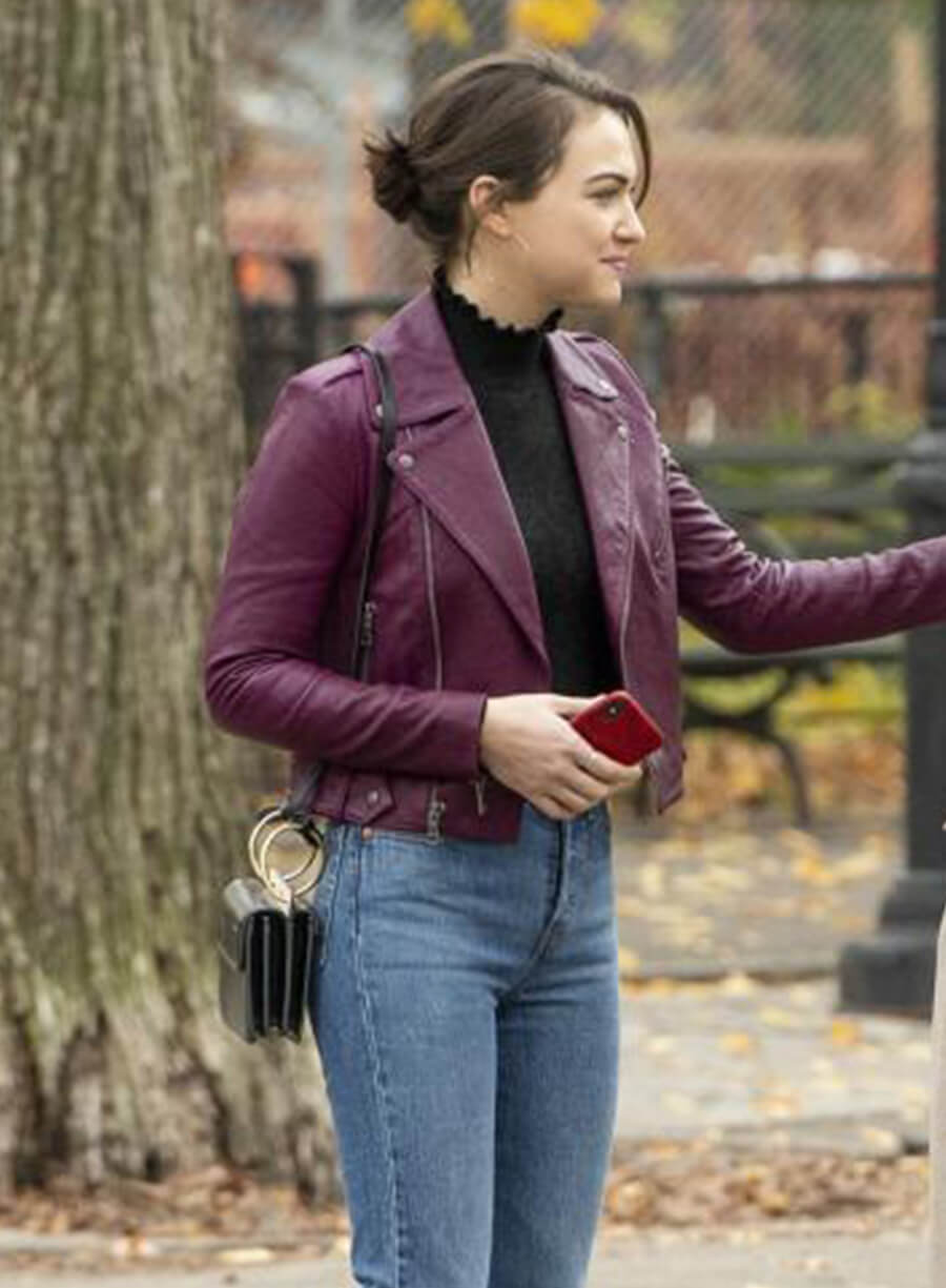 Harpoon Cara Bloom Inspired Maroon Leather Jacket - God Friended Me Style