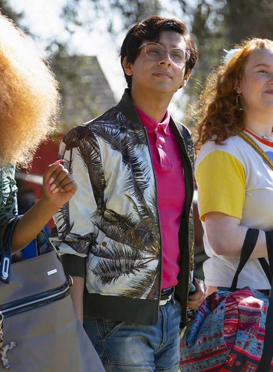 Harpoon Carlos Rodriguez Inspired Green Real Leather Bomber Jacket - High School Musical The Series Style
