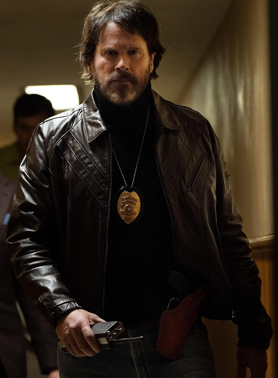 Harpoon Michael Grable Inspired Brown Leather Jacket - Dead Man's Wire Style