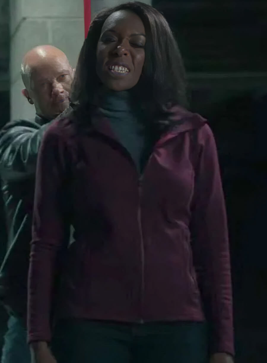 Harpoon Catherine Weaver Inspired Maroon Leather Jacket - The Night Agent S02 Style