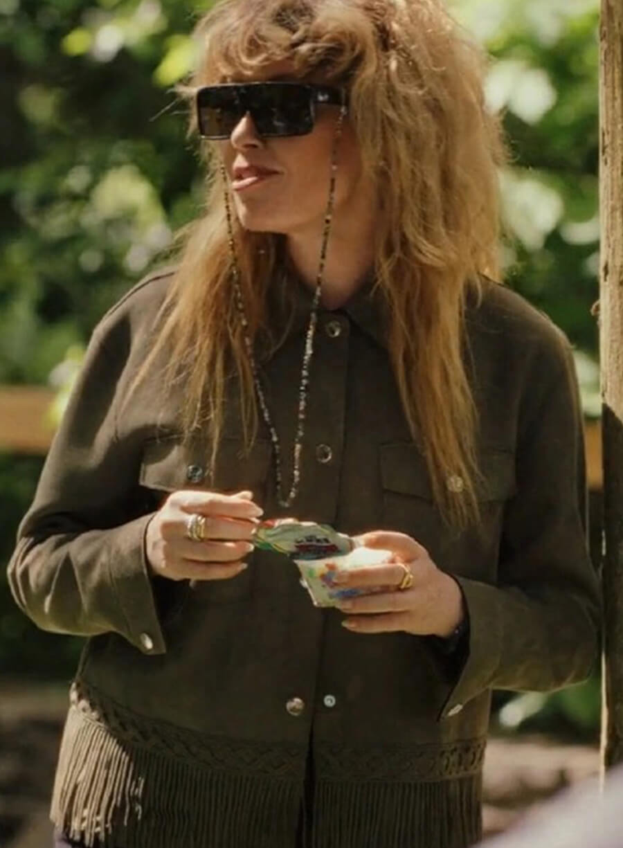 Harpoon Charlie Cale Inspired Green Suede Leather Leather Jacket - Poker Face Style