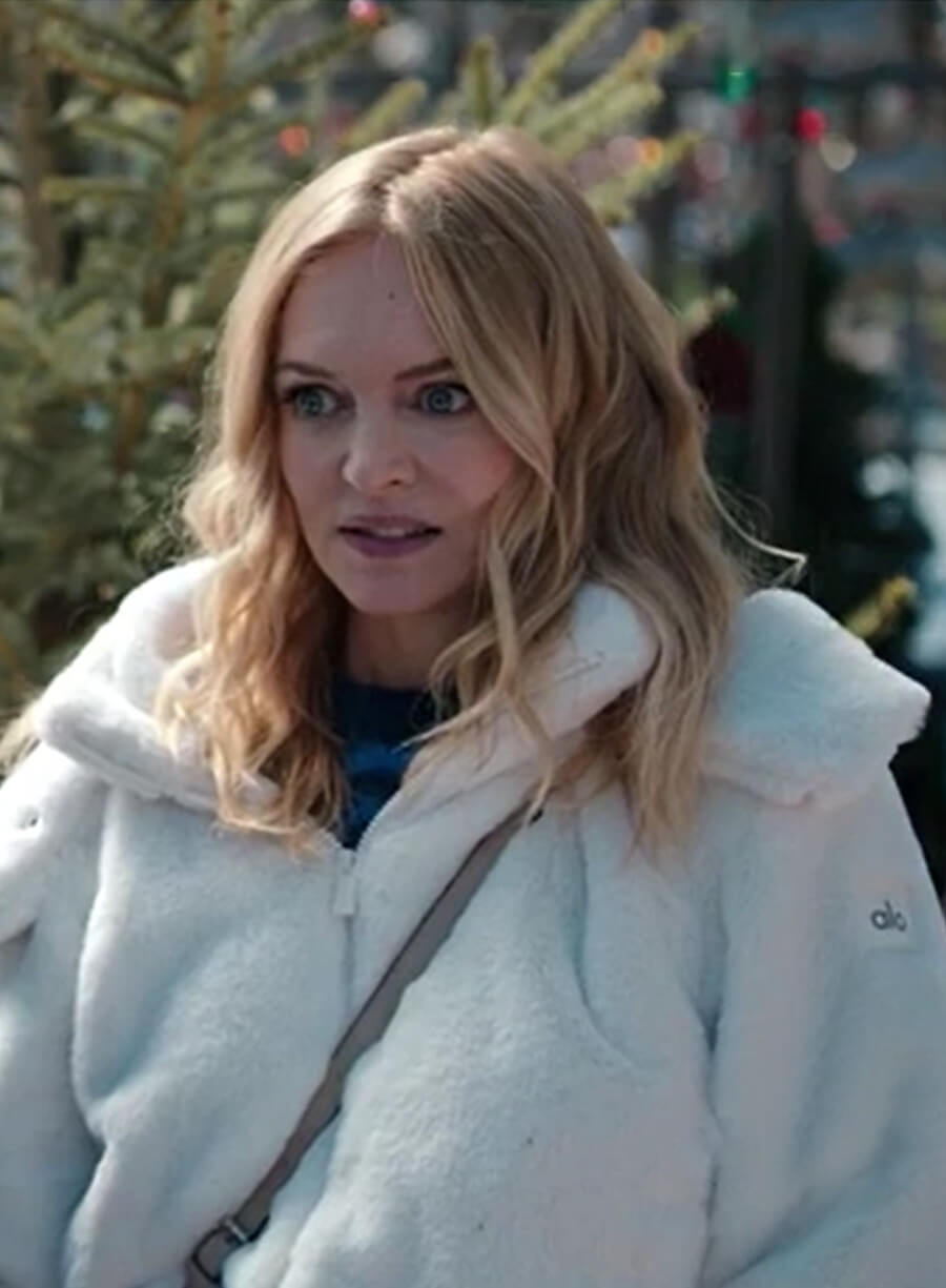 Harpoon Charlotte Sanders Inspired White Leather Jacket - Best. Christmas. Ever Style