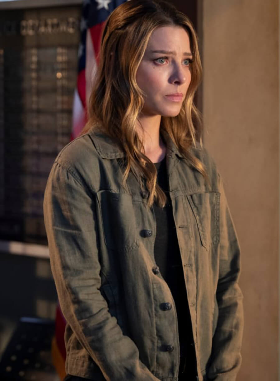 Harpoon Chloe Decker Inspired Green Cotton Jacket - Lucifer S06 Style