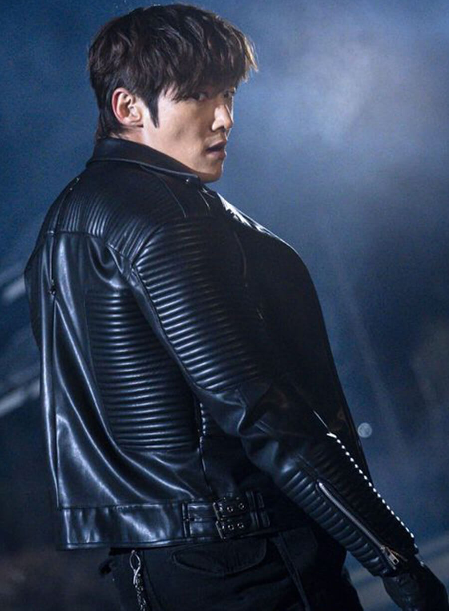 Harpoon Kang Ki-Beom Inspired Black Real Leather Leather Jacket - Rugal Style