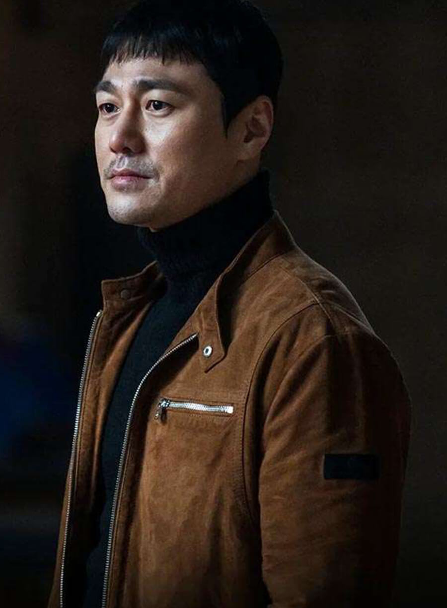 Harpoon Woo Tae-Sick Inspired Brown Leather Jacket - The Defects 2025 Style