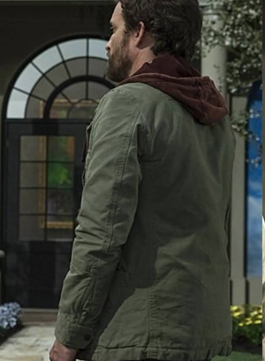 Harpoon Chuck Shurley Inspired Green Cotton Fabric Cotton Jacket - Supernatural Tv Series Style