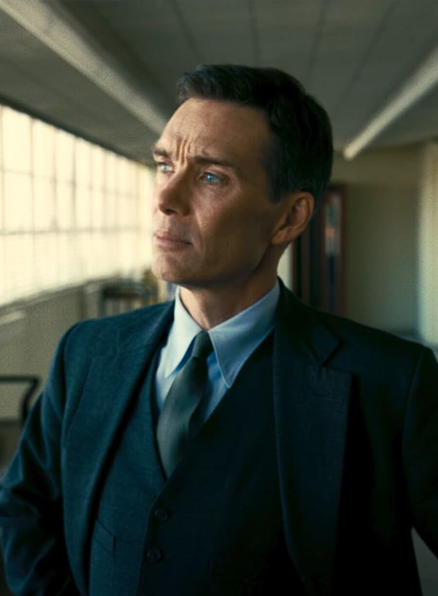 Harpoon Cillian Murphy Inspired Black Leather Jacket - Oppenheimer Style