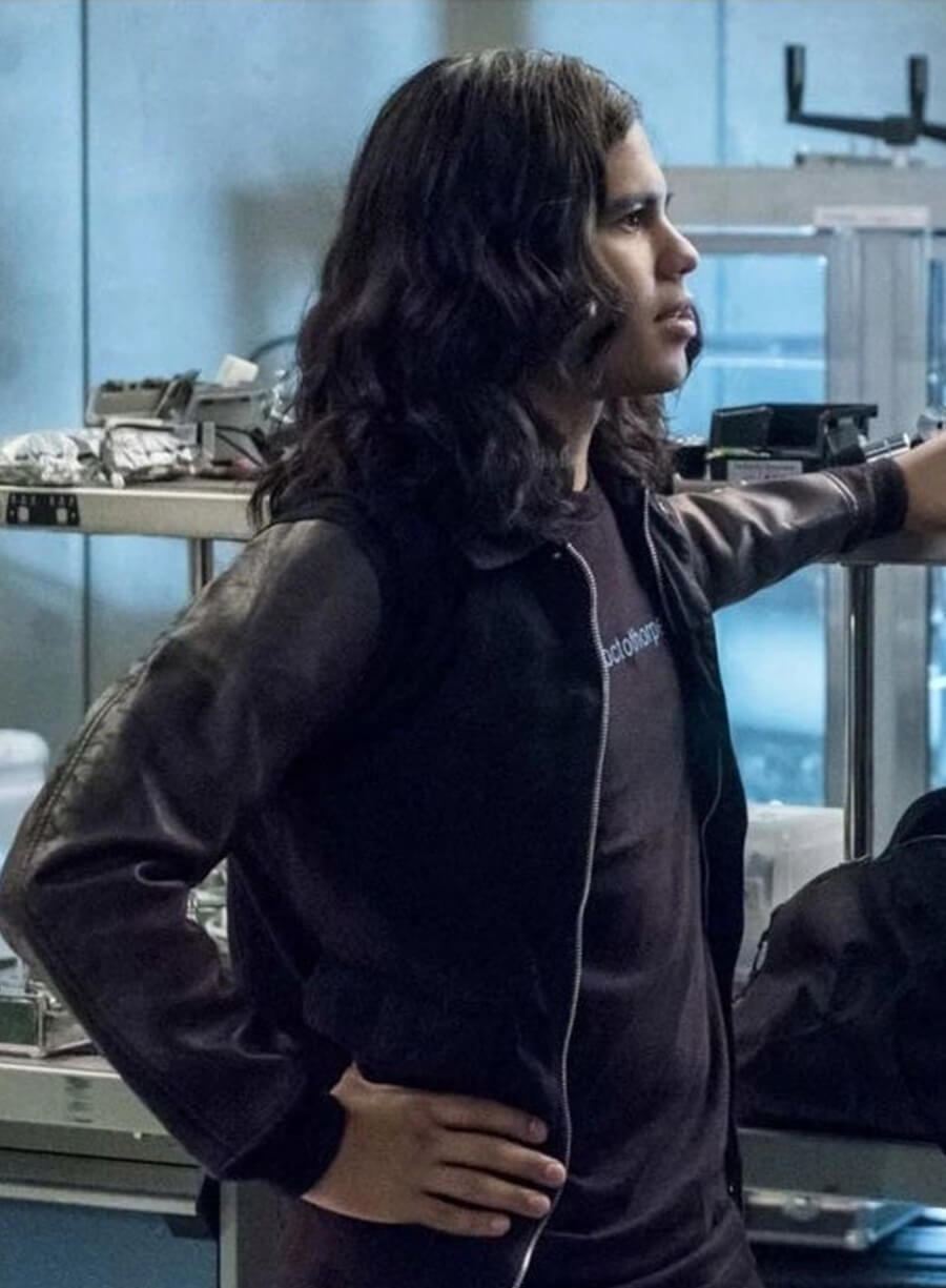 Harpoon Cisco Ramon Inspired Black And Brown Bomber Jacket - The Flash 2025 Style